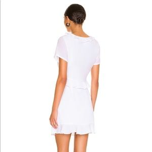 Mia Ruffle Tie Dress in White